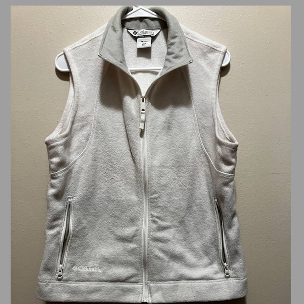 Columbia Fleece Vest, Women’s Size Medium, White